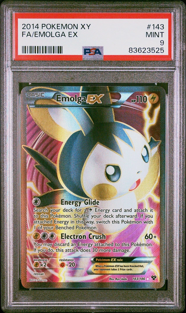 emolga ex pokemon card price 2014 XY #143/146 Holo (Full Art) Guide switch this Pokemon with 1 of your Benched Pokemon Emolga EX 143/146 Full Art