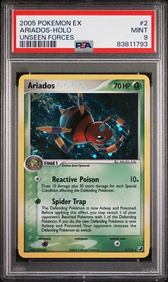 2005 Pokemon Ex Unseen Forces 2 Ariados PSA 9