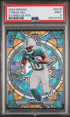 2023 Panini Mosaic Stained Glass Sg16 Tyreek Hill PSA