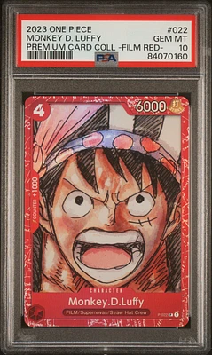 2023 One Piece Premium Card Collection -one Piece Film Red- 022 Monkey D. Luffy PSA 10