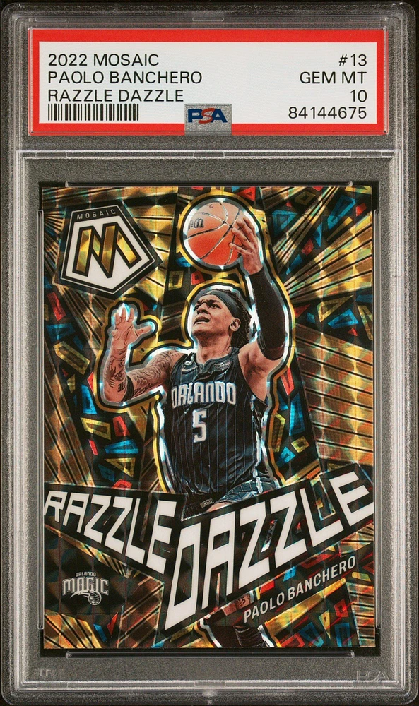 GameStop 2022 Panini Mosaic Razzle Dazzle 13 Paolo Banchero PSA 10 