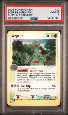 2003 Pokemon Ex Ruby & Sapphire 20 Sceptile PSA 8