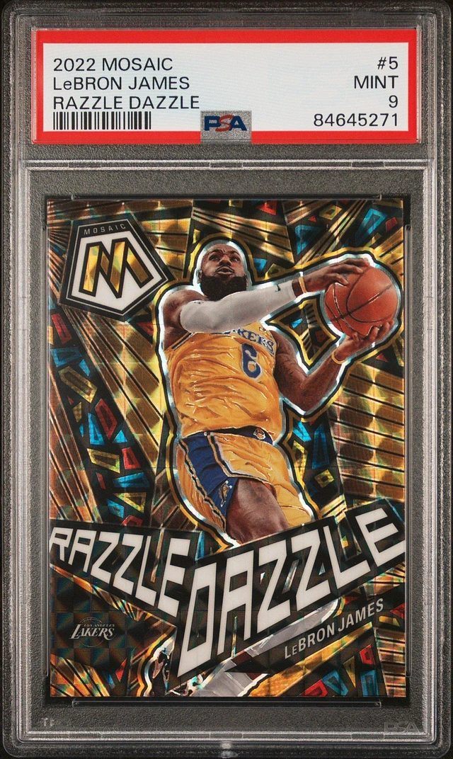 GameStop 2022 Panini Mosaic Razzle Dazzle 5 Lebron James PSA 