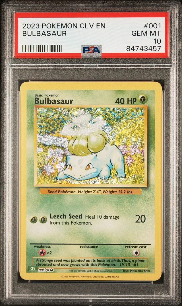 GameStop 2023 Pokemon Clv-trading Card Game Classic Venusaur & Lugia Ex Deck 001 Bulbasaur PSA 10 | Connecticut Post Mall GameStop 2023 Pokemon Clv-trading Card Game Classic Venusaur & Lugia Ex Deck 001 Bulbasaur PSA 10 | Connecticut Post Mall