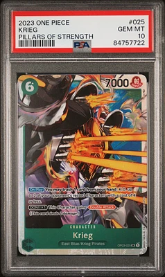 2023 One Piece Pillars Of Strength 025 Krieg PSA 10