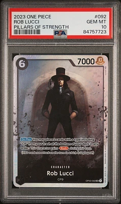 2023 One Piece Pillars Of Strength Rob Lucci PSA 10