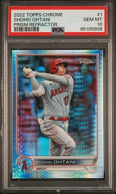 Topps Chrome Shohei Ohtani Prism Refractor PSA 10