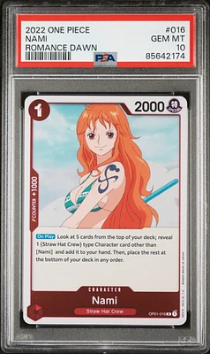 2022 One Piece Romance Dawn 016 Nami PSA 10