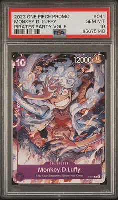 2023 One Piece Promos 041 Monkey D. Luffy Pirates Party Vol.5 PSA 10