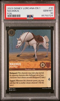 2023 Disney Lorcana En 1-the First Chapter 10 Maximus - Palace Horse Foil PSA 10