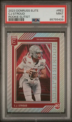 2023 Panini Donruss Elite Rookie Elitist Re2 Cj Stroud PSA 9