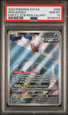 2023 Pokemon Svp En-sv Black Star Promo 066 Iron Bundle Paradox Rift Pokemon Center Elite Trainer Box-iron Valiant PSA 10