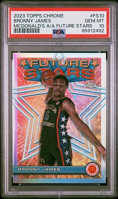 2023 Topps Chrome Mcdonald's All-american Future Stars Fs10 Bronny James PSA 10