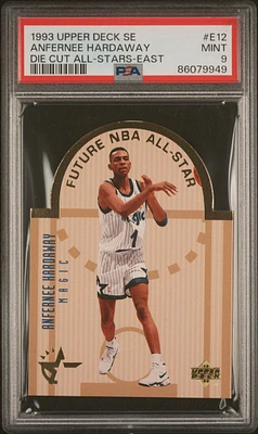 1993 Upper Deck Se Die Cut All-stars E12 Anfernee Hardaway East PSA 9