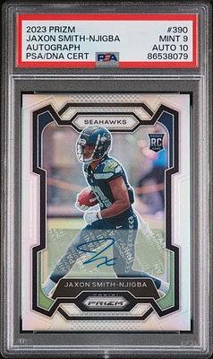 2023 Panini Prizm 390 Jaxon Smith-njigba Autograph PSA 9