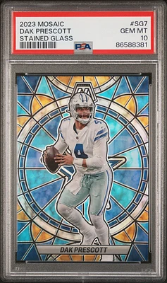 2023 Panini Mosaic Stained Glass Sg7 Dak Prescott PSA 10