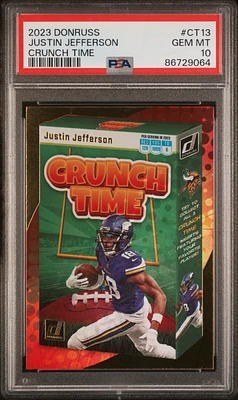 2023 Panini Donruss Crunch Time Ct13 Justin Jefferson PSA 10