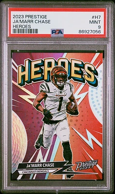 2023 Panini Prestige Heroes H7 Ja'marr Chase PSA 9