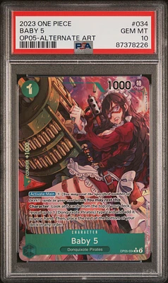 2023 One Piece Op05-awakening Of The New Era 034 Baby 5 Alternate Art PSA 10