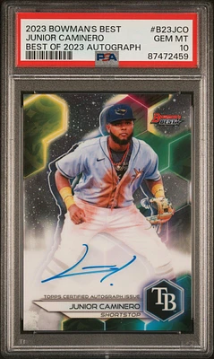 2023 Bowman's Best Best Of 2023 Autographs B23jco Junior Caminero PSA 10