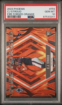 2023 Panini Phoenix Fire Forged Ff6 Cj Stroud Orange PSA 10