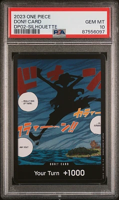 2023 One Piece Double Pack Volume 2 Don!! Card Silhouette PSA 10