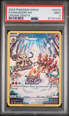 2023 Pokemon Sword And Shield Crown Zenith Gg03 Full Art/magmortar PSA 9