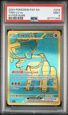 2024 Pokemon Paf En-paldean Fates 244 Ting-lu Ex Hyper Rare PSA