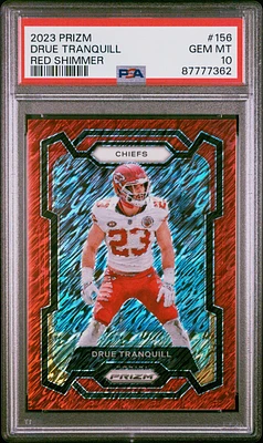 2023 Panini Prizm 156 Drue Tranquill Red Shimmer PSA 10