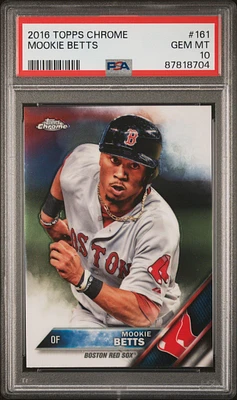 2016 Topps Chrome 161 Mookie Betts PSA 10