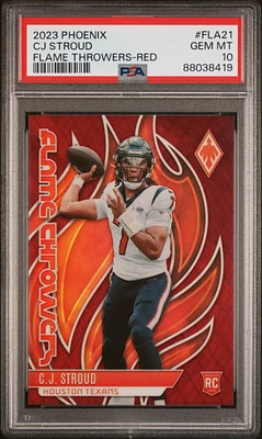 2023 Panini Phoenix Flame Throwers Fla21 Cj Stroud PSA 10