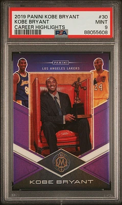 2019 Panini Kobe Bryant Career Highlights 30 Kobe Bryant PSA 9