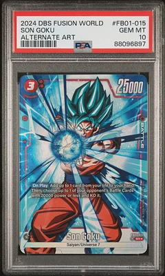 2024 Dragon Ball Super Card Game Fusion World Awakened Pulse Fb01- Son Goku Alternate Art PSA 10