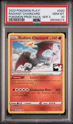 2023 Pokemon Play! Pokemon Prize Pack: Series 3 020 Radiant Charizard PSA 10