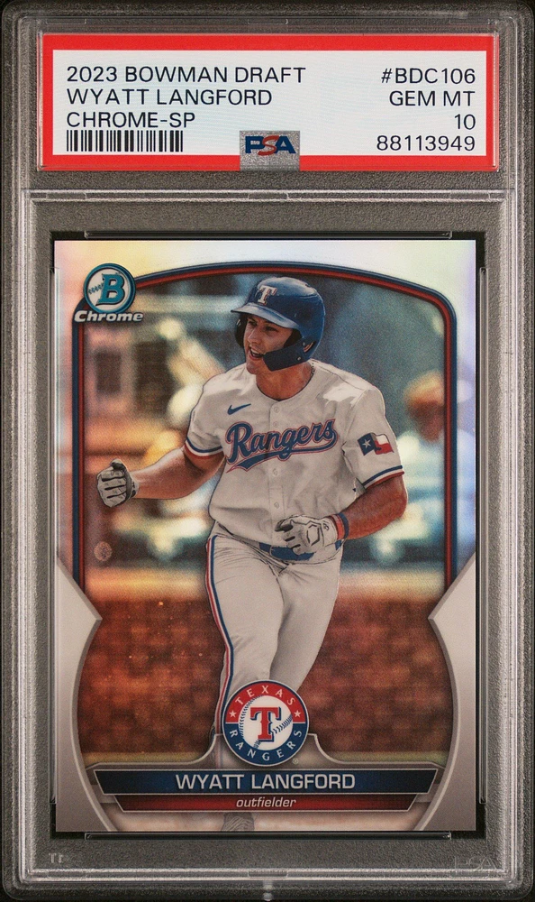 GameStop 2023 Bowman Draft Bdc106 Wyatt Langford PSA 10 | Arden Fair