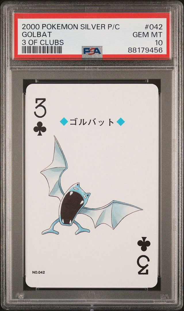GameStop 2000 Pokemon Silver Version Playing Cards 042 Golbat 3 Of Clubs  PSA 10 at Hamilton Place in Chattanooga, TN