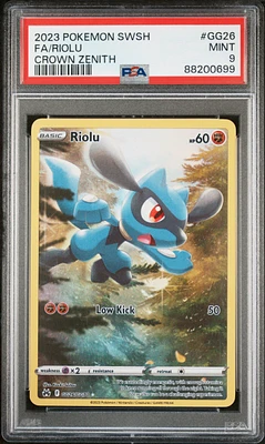 2023 Pokemon Sword And Shield Crown Zenith Gg26 Full Art/riolu PSA