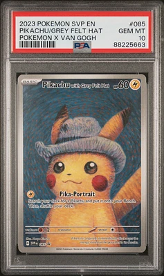 2023 Pokemon Svp En-sv Black Star Promo 085 Pikachu/grey Felt Hat PSA