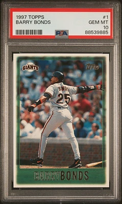 1997 Topps 1 Barry Bonds PSA 10