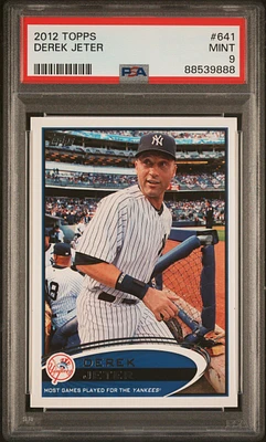 2012 Topps 641 Derek Jeter PSA 9