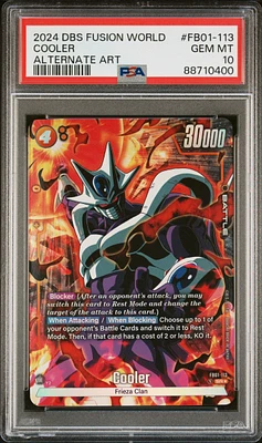 2024 Dragon Ball Super Card Game Fusion World Awakened Pulse Fb01-113 Cooler Alternate Art PSA 10