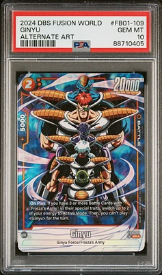 2024 Dragon Ball Super Card Game Fusion World Awakened Pulse Fb01- Ginyu Alternate Art PSA 10