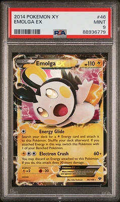 2014 Pokemon Xy 46 Emolga Ex PSA 9