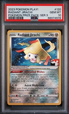 2023 Pokemon Play! Pokemon Prize Pack: Series 3 120 Radiant Jirachi PSA 10