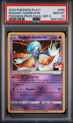 2023 Pokemon Play! Pokemon Prize Pack: Series 3 069 Radiant Gardevoir PSA 10