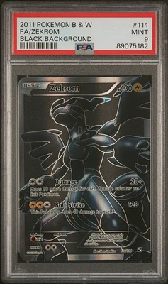 2011 Pokemon Black & White 114 Full Art/zekrom Black Background PSA