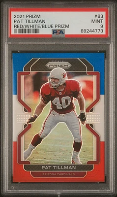 2021 Panini Prizm 83 Pat Tillman Red/white/blue Prizm PSA 9