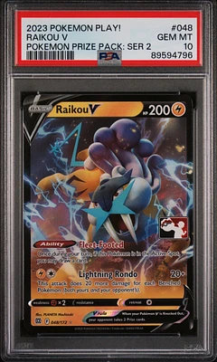 2023 Pokemon Play! Pokemon Prize Pack: Series 2 048 Raikou V PSA 10