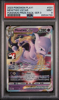 2023 Pokemon Play! Pokemon Prize Pack: Series 3 031 Mewtwo Vstar PSA 9