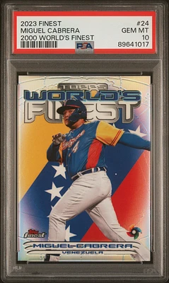 2023 Topps Finest 2000 World's Finest 24 Miguel Cabrera PSA 10